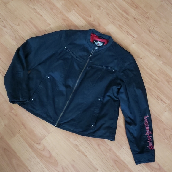 Harley-Davidson Jackets & Blazers - Harley Davidson jacket women's 1X black red wings